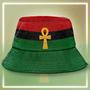 One Love Rasta Bucket Hat Juneteenth Day Hat for Black Man, Black Woman