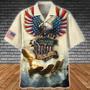 One Nation Under God Hawaiian Shirt, Full Printed Eagle Hawaiian Shirts, In God We Trust Hawaiian Shirt