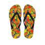 Orange And Blue Butterfly Print Men's Flip Flops