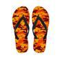 Orange Camo Print Men's Flip Flops