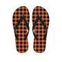 Orange Plaid Men's Flip Flops