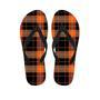 Orange Plaid Tartan Men's Flip Flops