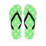 Pale Green Polka Dot Men's Flip Flops