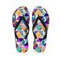 Patchwork Tropical Bird Print Men's Flip Flops