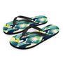 Patchwork Tropical Toucan Print Men's Flip Flops