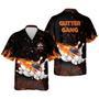 Personalized Name Flame Bowling Gutter Gang Hawaiian Shirt , Gift for Bowler, Flag Shirt