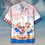 Pig's Full Print Hawaiian Shirts, Independence Day Is Coming, Happy Of July Pig Aloha Beach Shirt