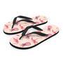 Pineapple Flamingo Print Men's Flip Flops