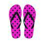 Pink And Black Polka Dot Men's Flip Flops