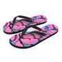 Pink And Blue Butterfly Print Men's Flip Flops