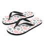 Pink And Grey Cow Print Men's Flip Flops