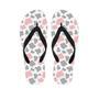 Pink And Grey Cow Print Men's Flip Flops