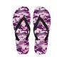 Pink Camouflage Print Men's Flip Flops