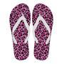 Pink Cheetah Leopard Pattern Print Men & Women Flip Flops