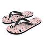 Pink Cow And Milk Print Men's Flip Flops