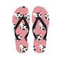 Pink Cow Pattern Print Men's Flip Flops