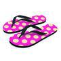 Pink Polka Dot Men's Flip Flops