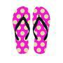 Pink Polka Dot Men's Flip Flops