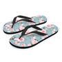 Pink Rose Flower Print Men's Flip Flops