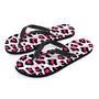 Pink Striped Leopard Men's Flip Flops