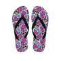 Pink Sugar Skull Floral Men's Flip Flops