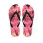 Pink Tie Dye Print Men's Flip Flops