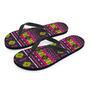 Pink Tribal Aztec Grunge Men's Flip Flops