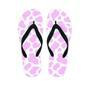 Pink White Cow Print Men's Flip Flops