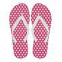 Pink White Polka Dot Pattern Print Men & Women Flip Flops