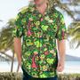 PKM Green Color Hawaii Shirt, Funny Poke M Green Color Hawaiian Shirt Summer Outfit for Men, Women, Beach Shirt for Fans