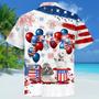 Poodle Independence Day Hawaiian Shirt, Dog Hawaii Beach Shirt Short Sleeve For Of July