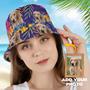 Prismatic Lavender Hawaiian Custom Dog Photo Bucket Hat for Dog Lovers, Boy, Girls