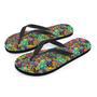 Psychedelic Jungle Forest Floral Men's Flip Flops