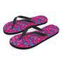 Psychedelic Trippy Hippie Heart Men's Flip Flops