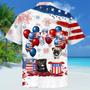 Pug Independence Day Hawaiian Shirt, Dog Hawaii Beach Shirt Short Sleeve For Of July