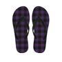 Purple Buffalo Plaid Men's Flip Flops