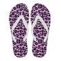 Purple Cheetah Leopard Pattern Print Men & Women Flip Flops