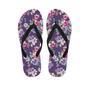 Purple Floral Print Men's Flip Flops