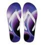 Purple Galaxy Space Moon Earth Print Men & Women Flip Flops