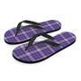 Purple Plaid Tartan Men's Flip Flops