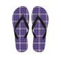 Purple Plaid Tartan Men's Flip Flops