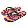 Purple Psychedelic Optical Illusion Men's Flip Flops