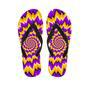 Purple Psychedelic Optical Illusion Men's Flip Flops