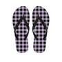 Purple Violet Plaid Men's Flip Flops