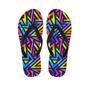 Rainbow Geometric Abstract Men's Flip Flops