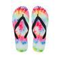 Rainbow Tie Dye Print Men's Flip Flops