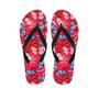 Red And Blue Butterfly Print Men's Flip Flops