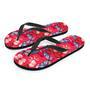 Red And Blue Butterfly Print Men's Flip Flops