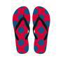 Red And Blue Polka Dot Men's Flip Flops