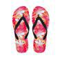 Red And Orange Hibiscus Hawaiian Print Men's Flip Flops